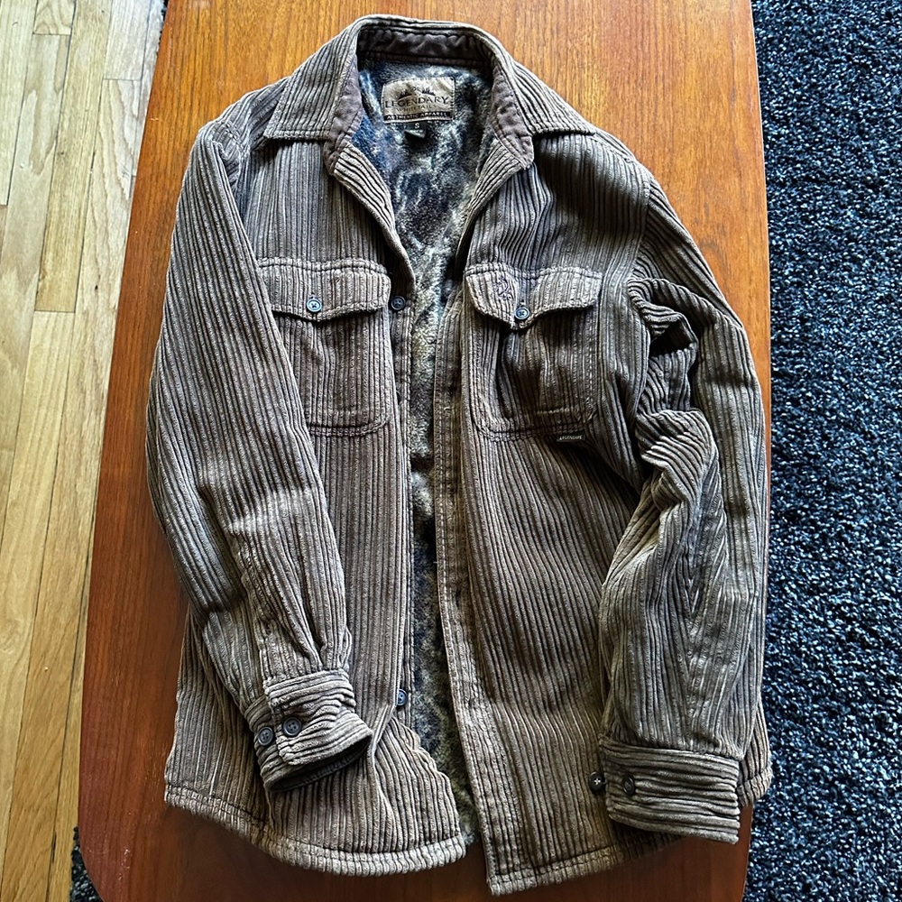 Legendary Whitetails Authentic Apparel Brown Corduroy Jacket - size small